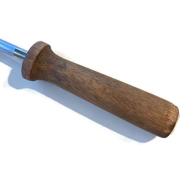 Knife Sharpening Honing Steel Japan 9 in Vintage Original Solid Wood Chefs Rod - Picture 4 of 6